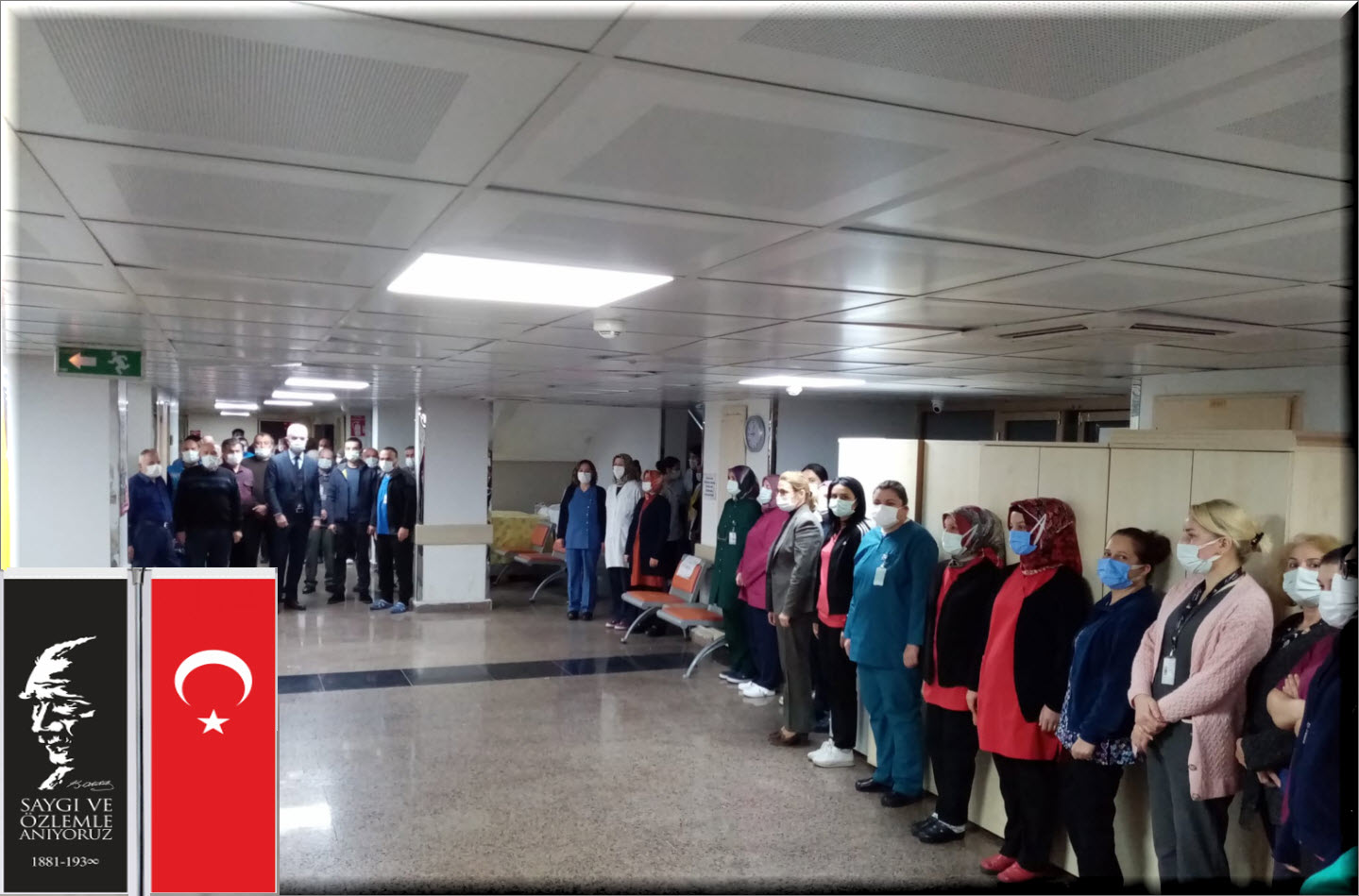 Hastanemizde 10 kasım Atatürk'ü anma töreni gerçekleştirildi.